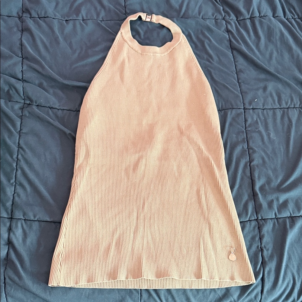 Milly of New York Beige Halter Tank Top